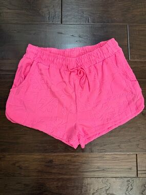 Beach Riot Hot Pink Jacquard Athletic Shorts. NWOT